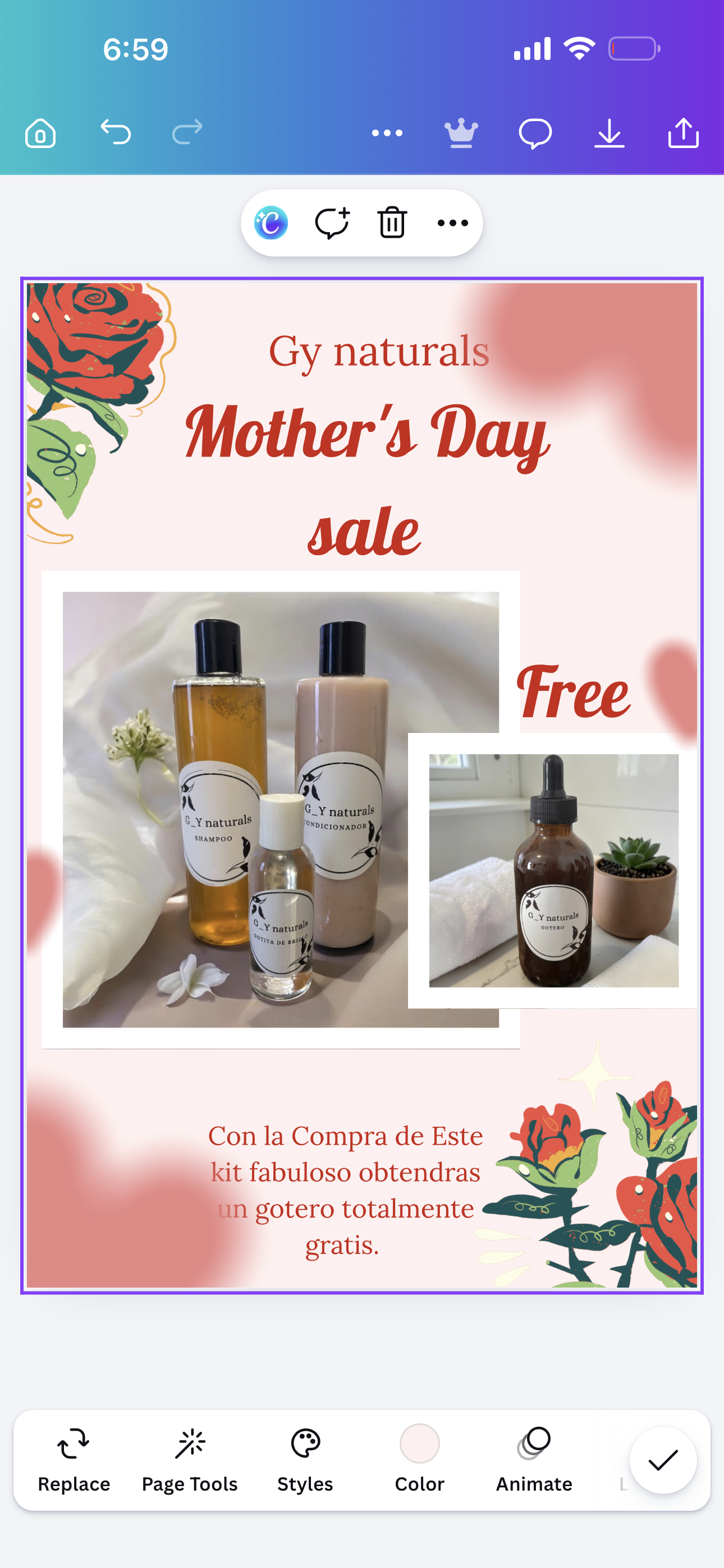 Oferta de Dia de las madres. Mother’s Day offer.